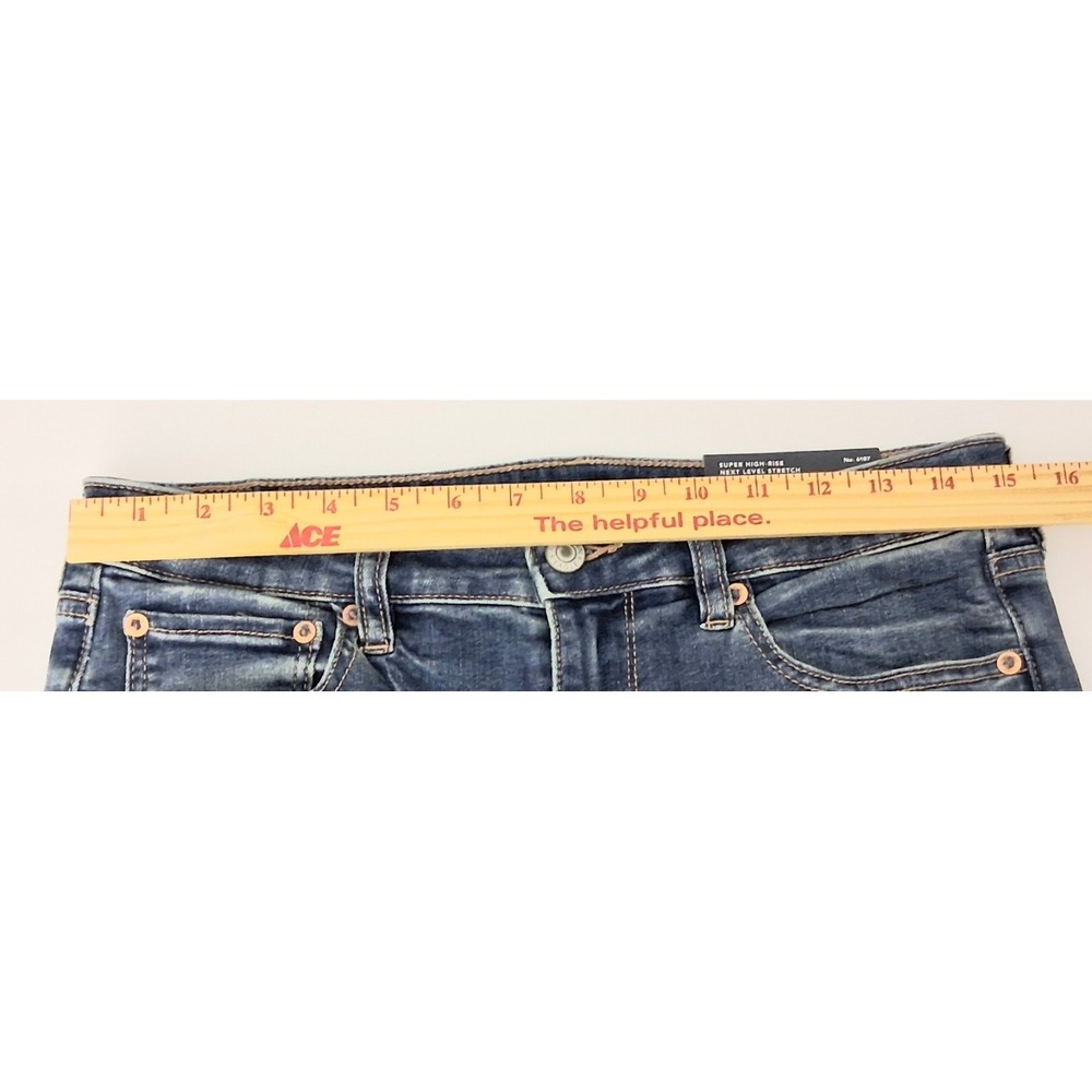 American Eagle Jeans Size 10 Super High-Waist Floral Embroidered Flare Y2K NEW - Picture 15 of 16